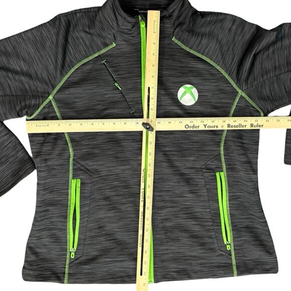 North End Sport Ladies Xbox Gray Green Track Athletic Full Zip Jacket Size XL - Picture 3 of 10